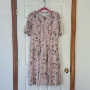 Floral Pink Midi Dress